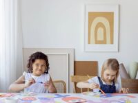 Pre-Schoolers Learning to Pray Before Meals